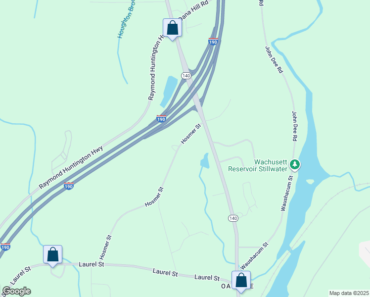 map of restaurants, bars, coffee shops, grocery stores, and more near 144 Hosmer Street in West Boylston