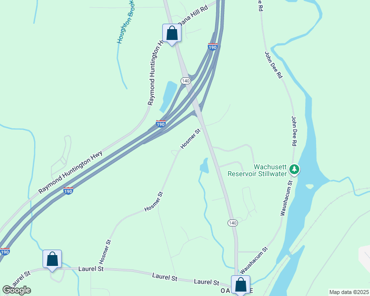 map of restaurants, bars, coffee shops, grocery stores, and more near 144 Hosmer Street in West Boylston