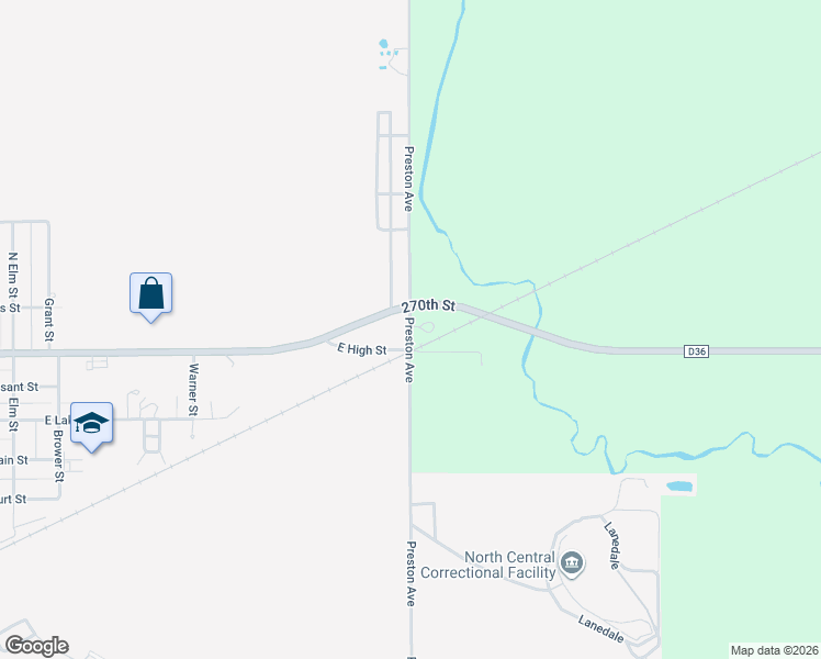 map of restaurants, bars, coffee shops, grocery stores, and more near 2704 Preston Avenue in Rockwell City