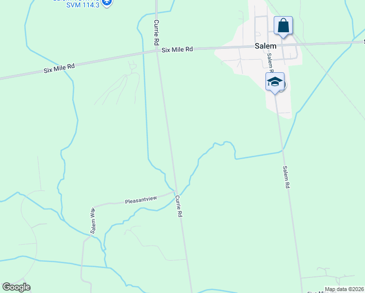 map of restaurants, bars, coffee shops, grocery stores, and more near 7700 Currie Road in Northville