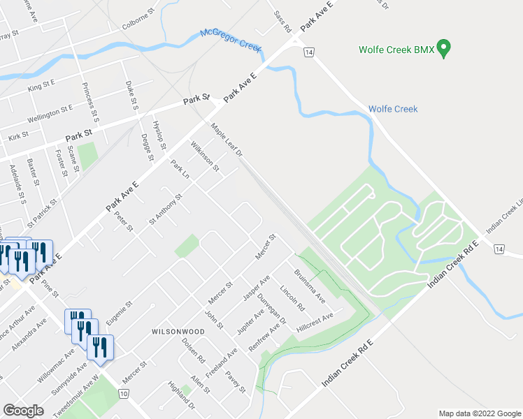 map of restaurants, bars, coffee shops, grocery stores, and more near 54 Southend Crescent in Chatham