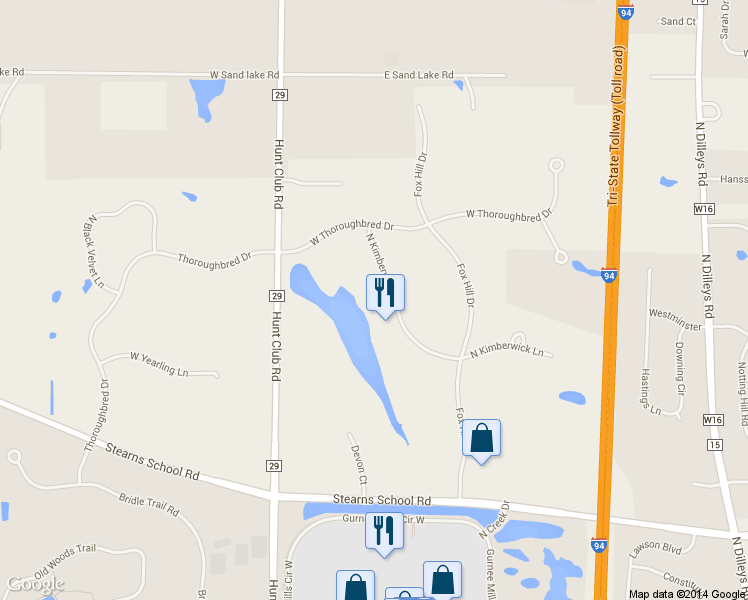 map of restaurants, bars, coffee shops, grocery stores, and more near 37056 North Kimberwick Lane in Wadsworth