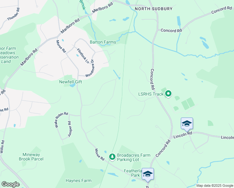 map of restaurants, bars, coffee shops, grocery stores, and more near 19 Hunt Road in Sudbury