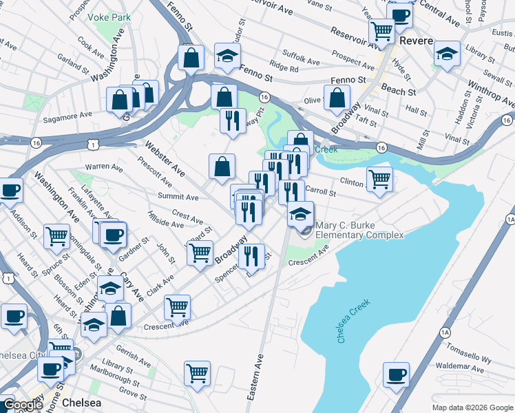 map of restaurants, bars, coffee shops, grocery stores, and more near 924 Broadway in Chelsea