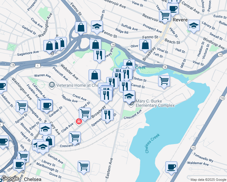 map of restaurants, bars, coffee shops, grocery stores, and more near 924 Broadway in Chelsea