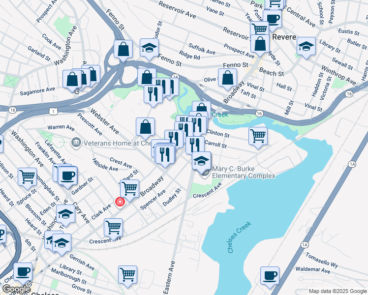 map of restaurants, bars, coffee shops, grocery stores, and more near 948 Broadway in Chelsea