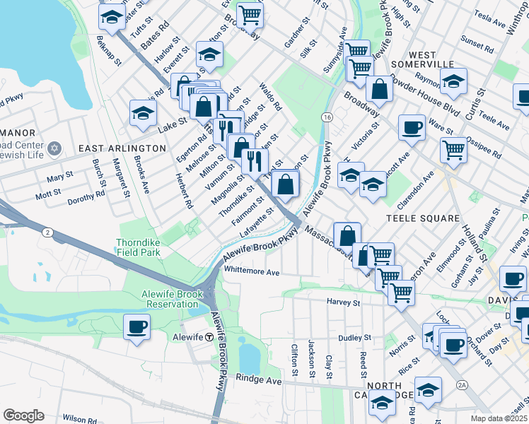 map of restaurants, bars, coffee shops, grocery stores, and more near in 