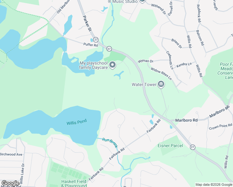 map of restaurants, bars, coffee shops, grocery stores, and more near 84 Phillips Road in Sudbury