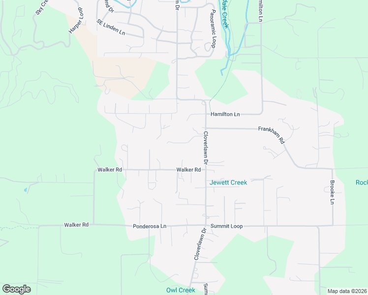 map of restaurants, bars, coffee shops, grocery stores, and more near 205 Willow Creek Lane in Grants Pass