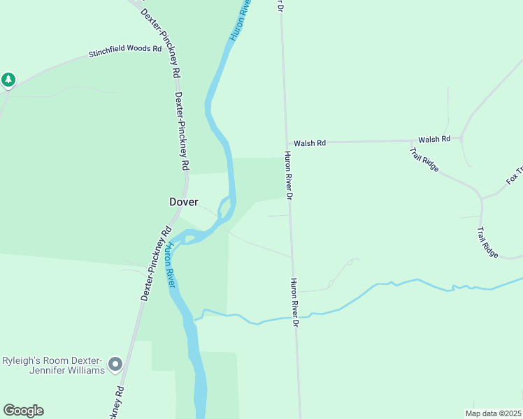 map of restaurants, bars, coffee shops, grocery stores, and more near 8582 Huron River Court in Dexter