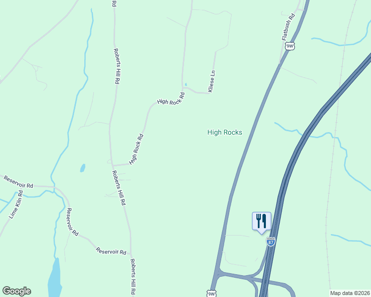map of restaurants, bars, coffee shops, grocery stores, and more near 176 High Rock Road in Greene County