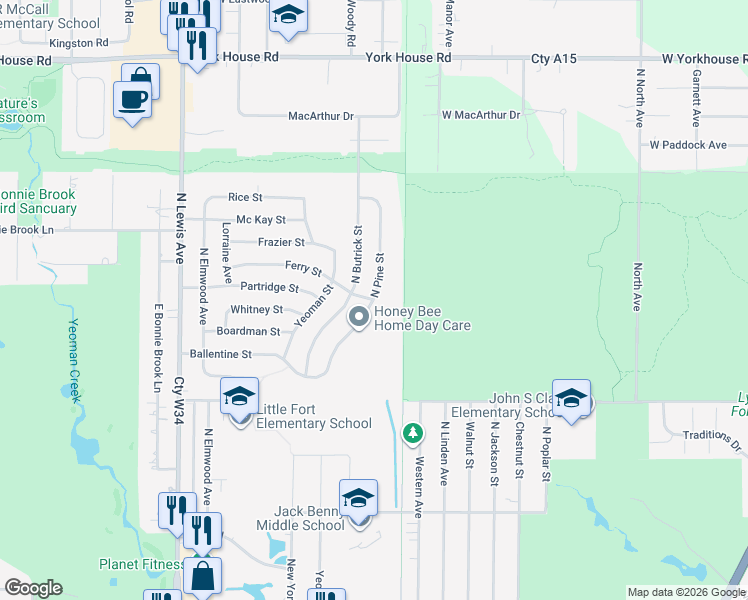 map of restaurants, bars, coffee shops, grocery stores, and more near 1024 Ferry Street in Waukegan