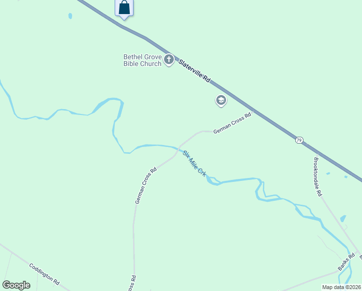 map of restaurants, bars, coffee shops, grocery stores, and more near 79 German Cross Road in Ithaca