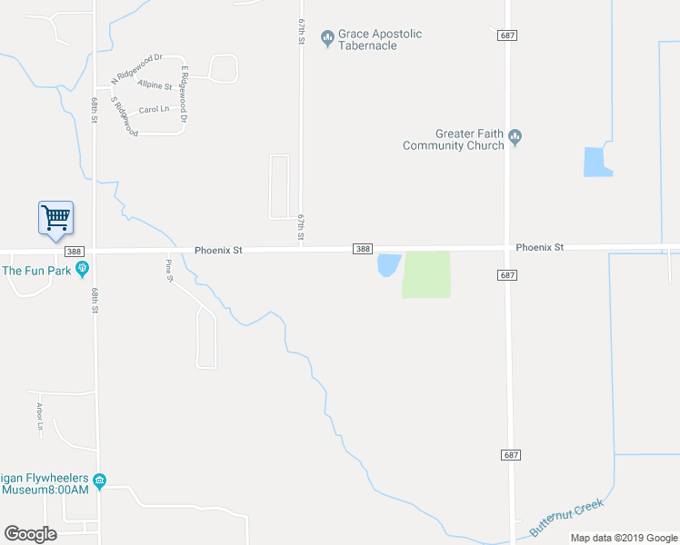 map of restaurants, bars, coffee shops, grocery stores, and more near 66831 County Road 388 in South Haven