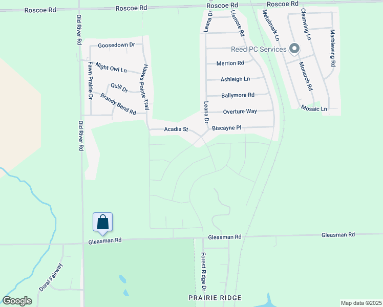 map of restaurants, bars, coffee shops, grocery stores, and more near 760 Biscayne Place in Roscoe