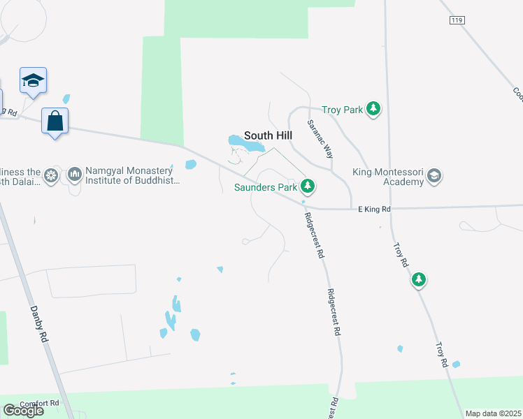 map of restaurants, bars, coffee shops, grocery stores, and more near 7 Chase Lane in Ithaca