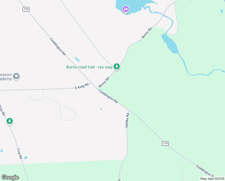 map of restaurants, bars, coffee shops, grocery stores, and more near 805 Coddington Road in Ithaca