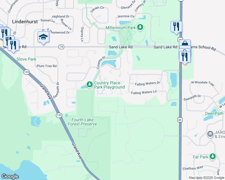 map of restaurants, bars, coffee shops, grocery stores, and more near 657 Arrowwood Court in Lindenhurst