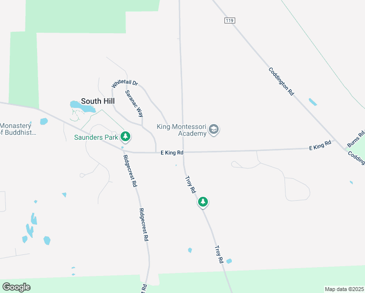 map of restaurants, bars, coffee shops, grocery stores, and more near 176A Troy Road in Ithaca