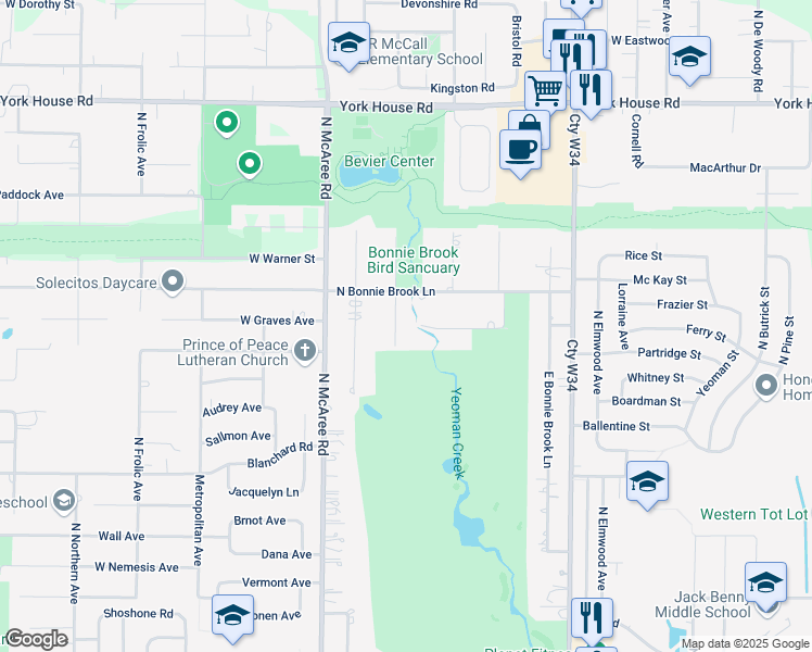 map of restaurants, bars, coffee shops, grocery stores, and more near 2220 Hawthorne Lane in Waukegan