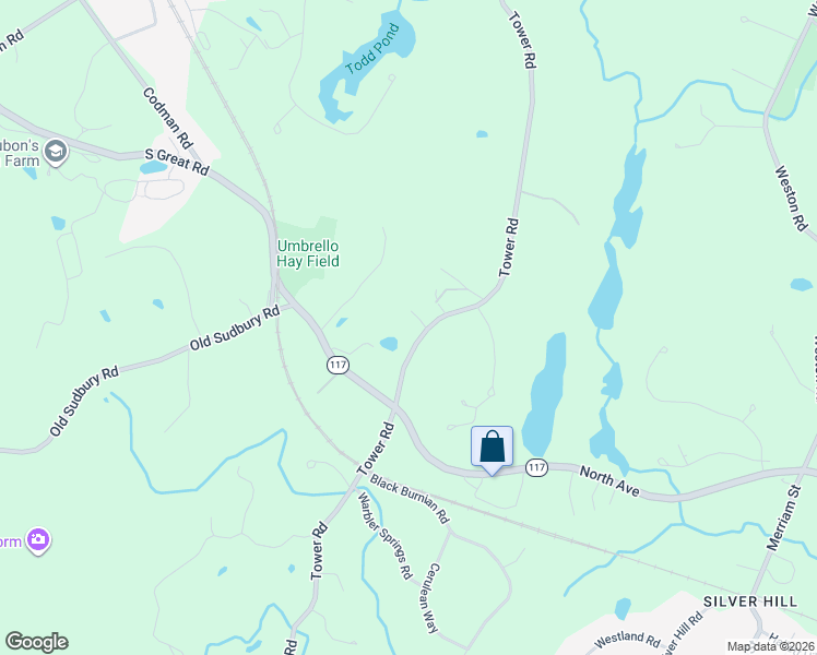 map of restaurants, bars, coffee shops, grocery stores, and more near 167 Tower Road in Lincoln