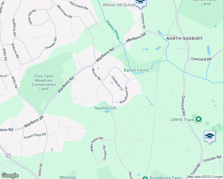 map of restaurants, bars, coffee shops, grocery stores, and more near 234 Morse Road in Sudbury