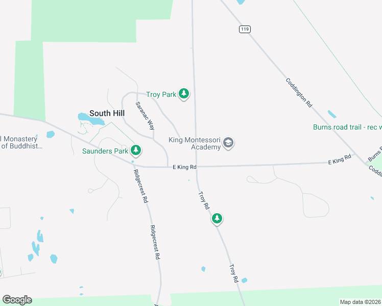 map of restaurants, bars, coffee shops, grocery stores, and more near 176A Troy Road in Ithaca