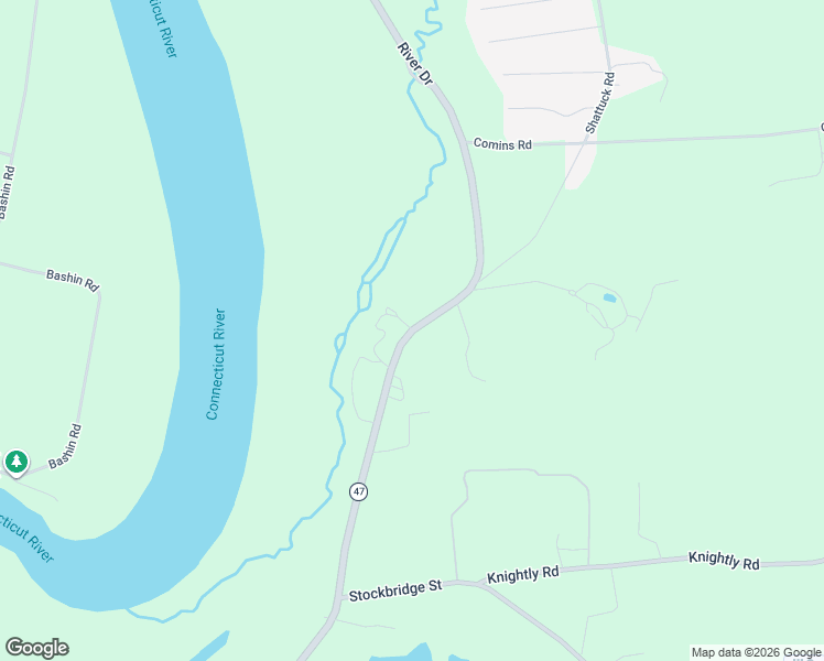 map of restaurants, bars, coffee shops, grocery stores, and more near 342 River Drive in Hadley