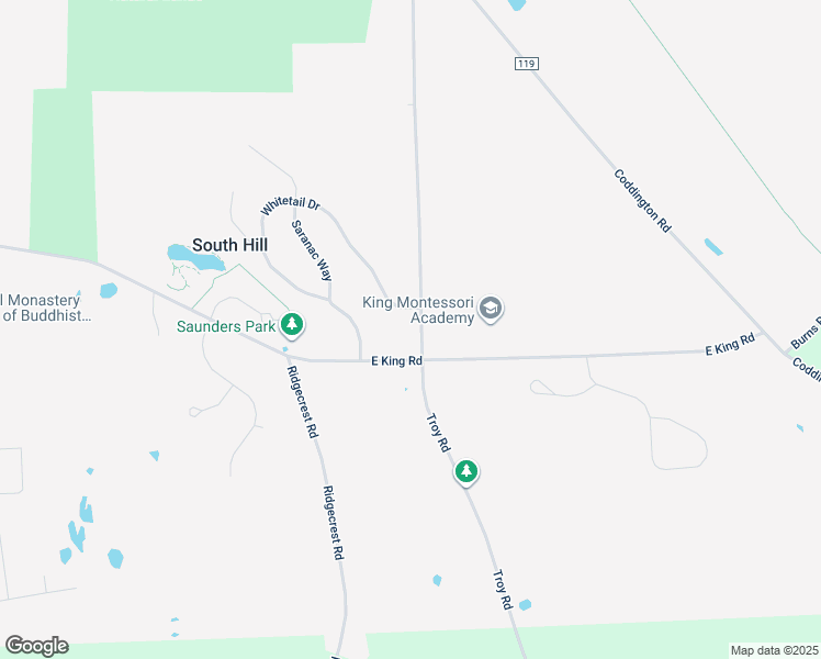 map of restaurants, bars, coffee shops, grocery stores, and more near 176A Troy Road in Ithaca