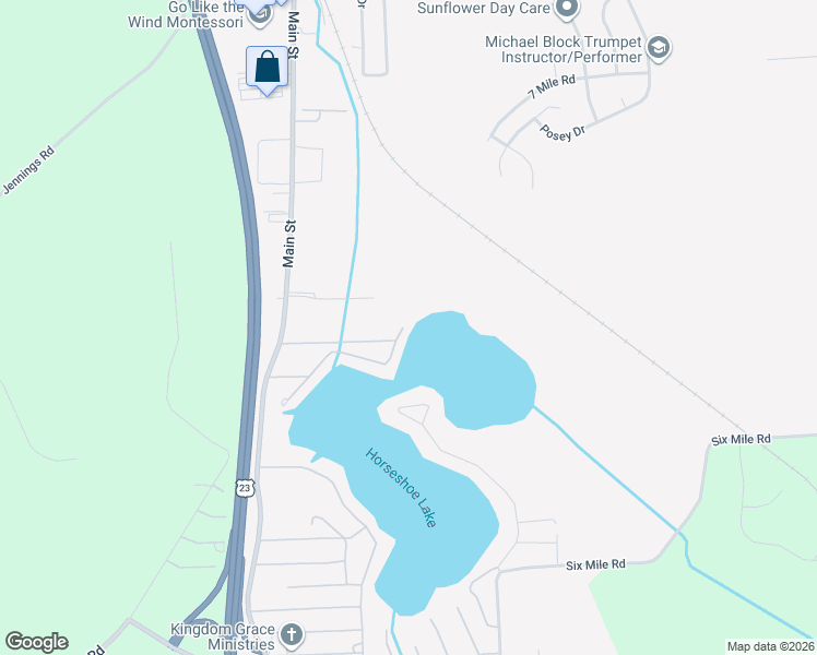 map of restaurants, bars, coffee shops, grocery stores, and more near 332 Lakeview Drive in Whitmore Lake