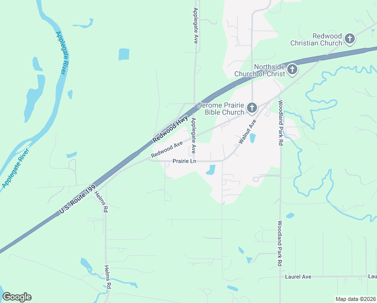 map of restaurants, bars, coffee shops, grocery stores, and more near 2708 Applegate Avenue in Grants Pass