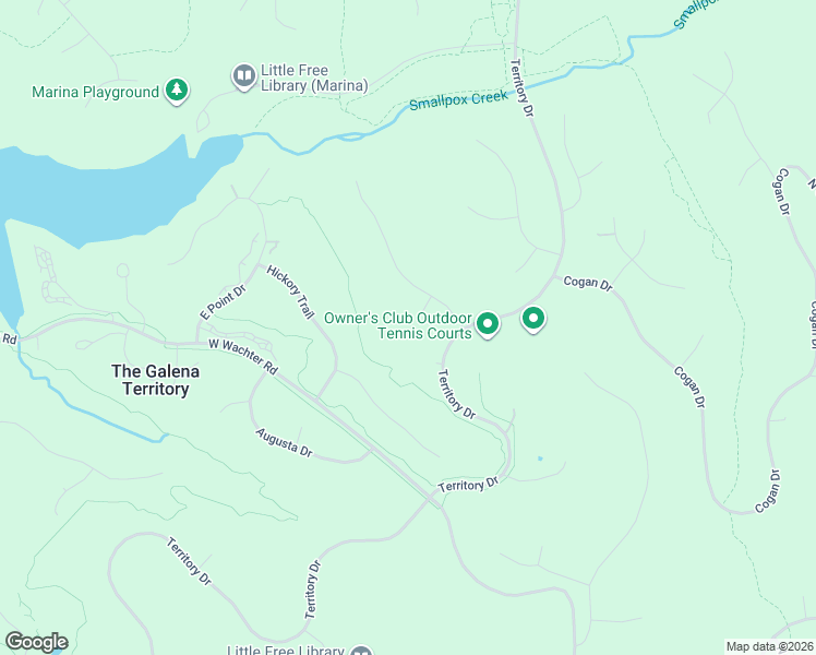 map of restaurants, bars, coffee shops, grocery stores, and more near 1 Dogwood Court in Galena