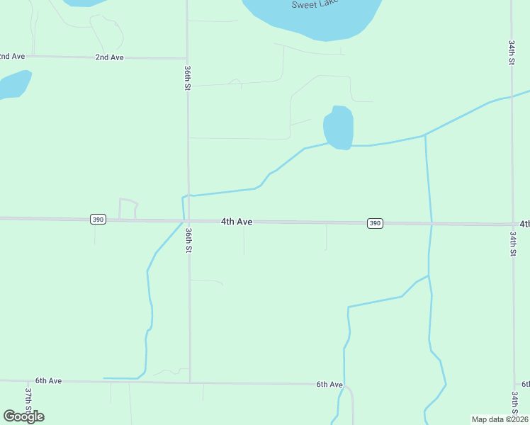 map of restaurants, bars, coffee shops, grocery stores, and more near 35448 County Road 390 in Gobles