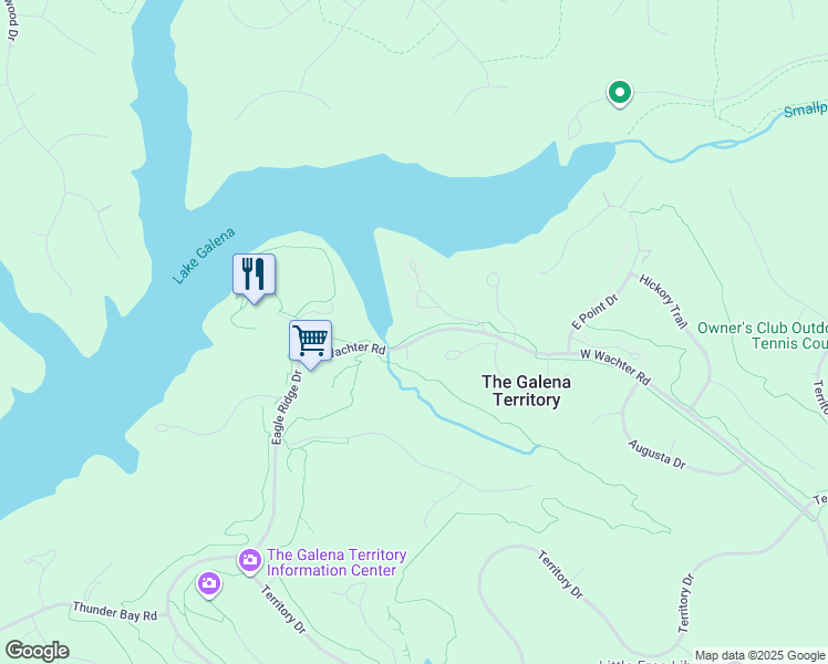 map of restaurants, bars, coffee shops, grocery stores, and more near Cedar Bluff Lane in Jo Daviess County