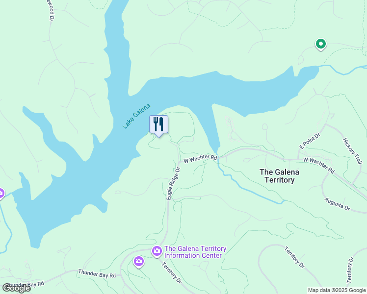 map of restaurants, bars, coffee shops, grocery stores, and more near 4 Cedar Bluff Lane in Galena