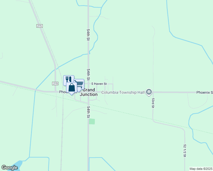 map of restaurants, bars, coffee shops, grocery stores, and more near 03761 Columbia Street in Grand Junction