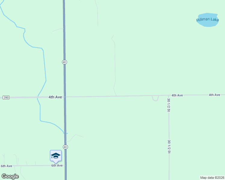 map of restaurants, bars, coffee shops, grocery stores, and more near 31322 County Road 390 in Gobles