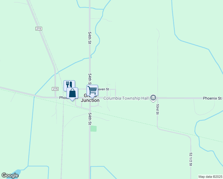 map of restaurants, bars, coffee shops, grocery stores, and more near 03761 Columbia Street in Grand Junction