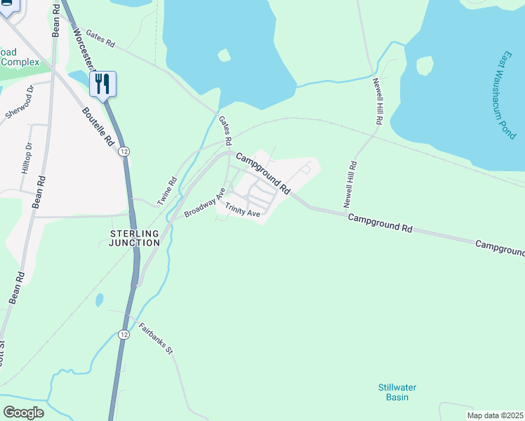 map of restaurants, bars, coffee shops, grocery stores, and more near 50 Trinity Avenue in Sterling