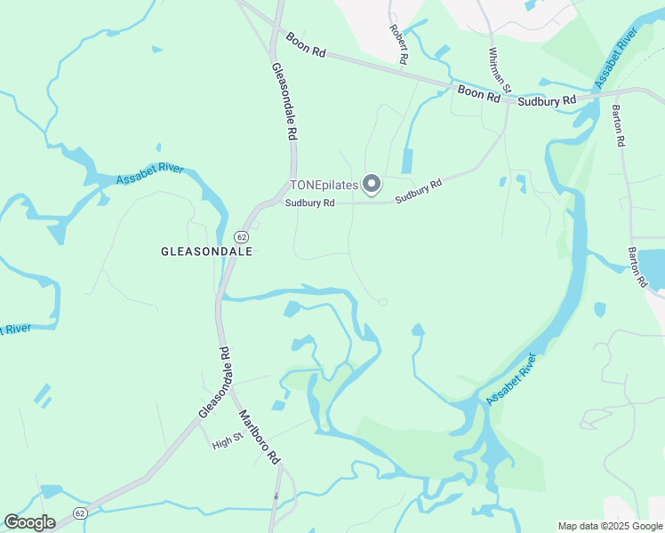 map of restaurants, bars, coffee shops, grocery stores, and more near 47 Forest Rd in Stow