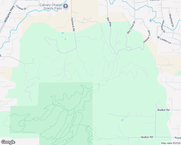 map of restaurants, bars, coffee shops, grocery stores, and more near 2455 Harbeck Rd in Grants Pass