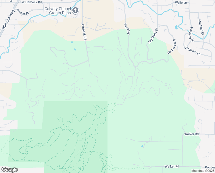 map of restaurants, bars, coffee shops, grocery stores, and more near 2455 Harbeck Road in Grants Pass