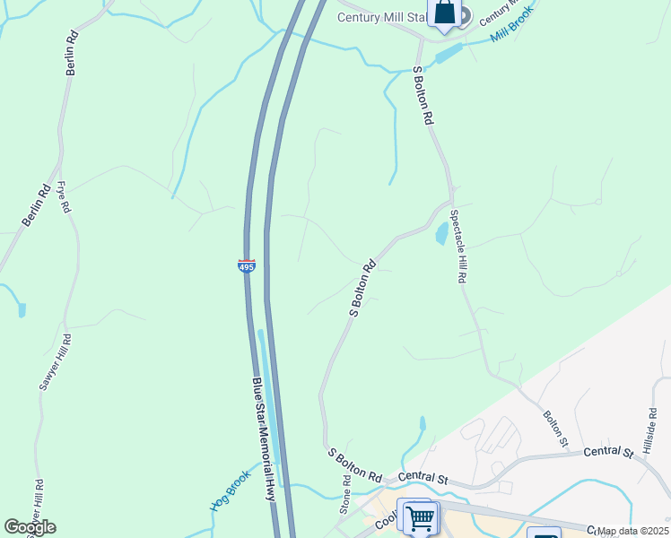 map of restaurants, bars, coffee shops, grocery stores, and more near 24 Wheeler Road in Bolton