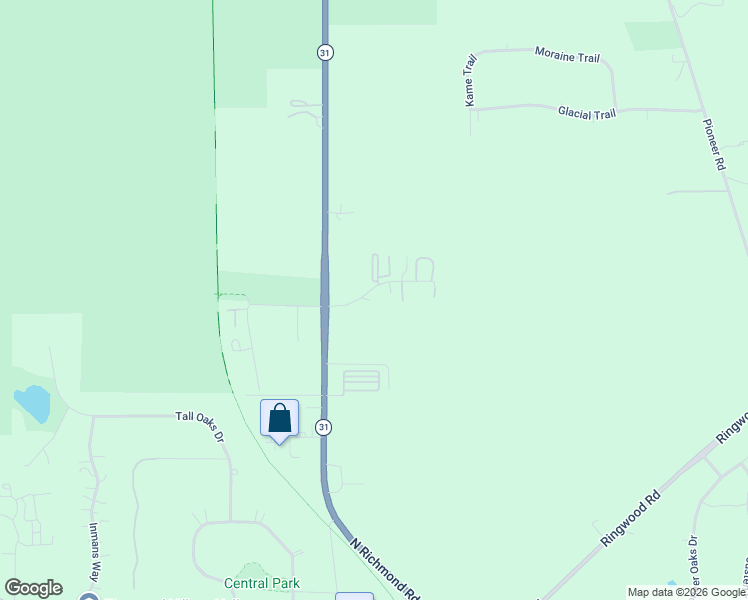 map of restaurants, bars, coffee shops, grocery stores, and more near 5211 Mann Drive in Ringwood