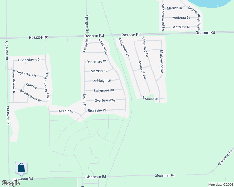 map of restaurants, bars, coffee shops, grocery stores, and more near 620 Ballymore Road in Roscoe