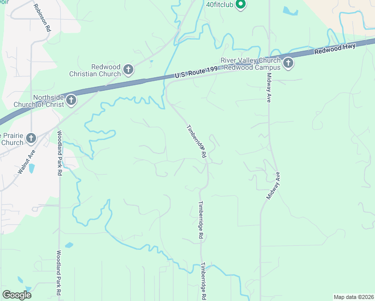 map of restaurants, bars, coffee shops, grocery stores, and more near 170 Pine Ridge Drive in Grants Pass