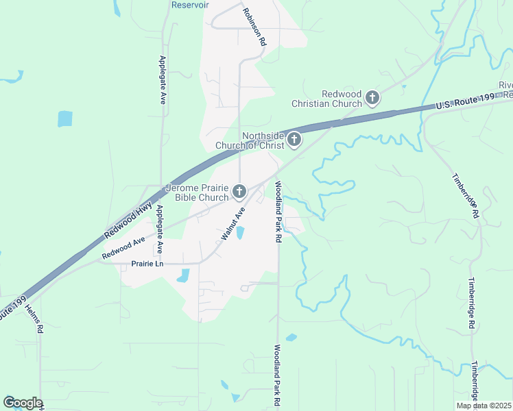 map of restaurants, bars, coffee shops, grocery stores, and more near 2555 Walnut Avenue in Grants Pass