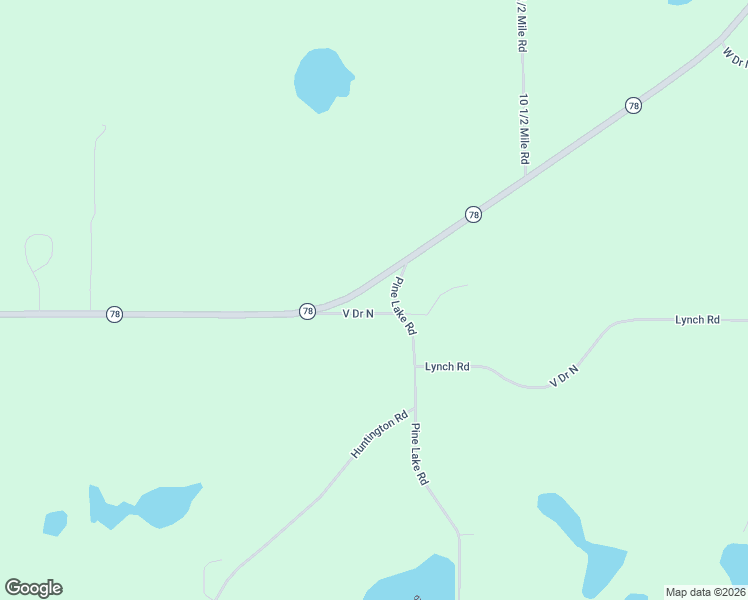 map of restaurants, bars, coffee shops, grocery stores, and more near 22975 Pine Lake Road in Battle Creek