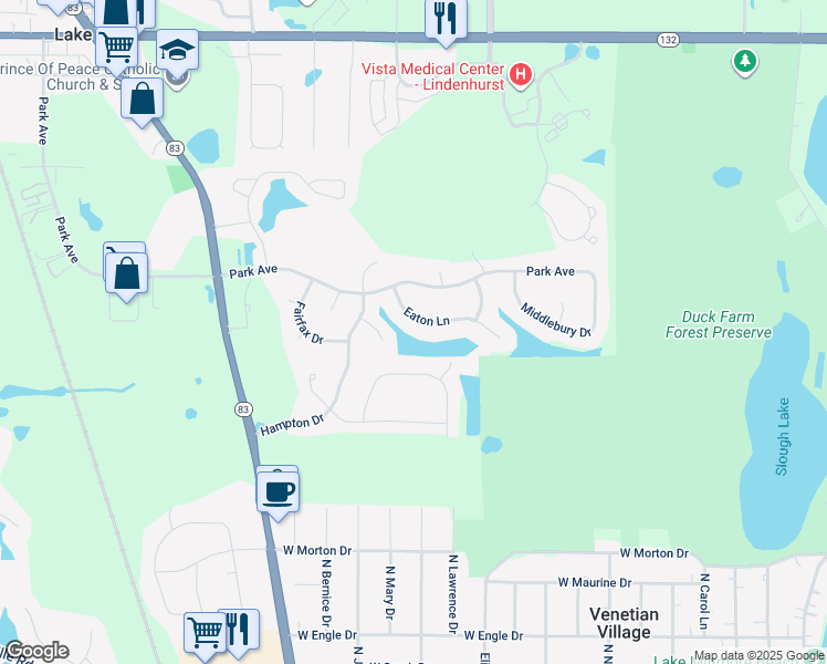 map of restaurants, bars, coffee shops, grocery stores, and more near in Lindenhurst