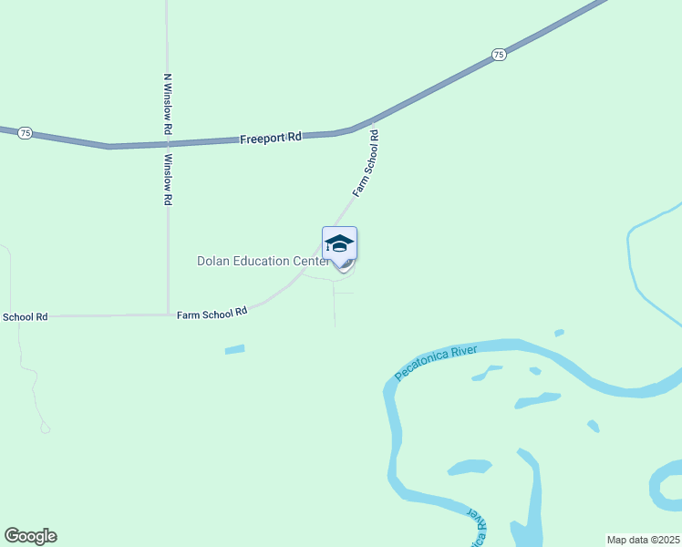 map of restaurants, bars, coffee shops, grocery stores, and more near 10104 Farm School Road in Durand